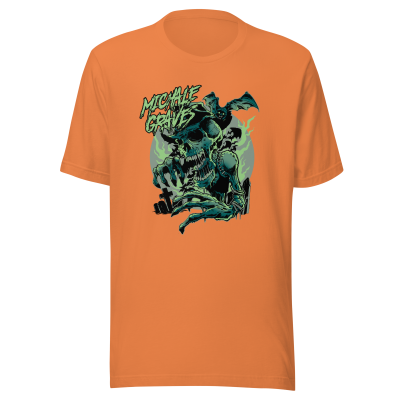 unisex-staple-t-shirt-burnt-orange-front-67bc7ad7cadeb.png Michale Graves Scarecrow Ghoul t-shirt